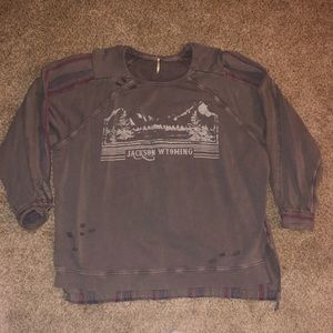 Free People Distressed Sweater